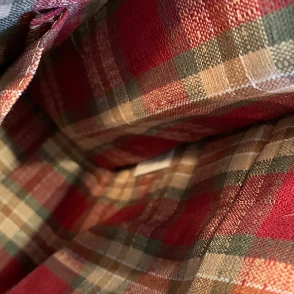 Longaberger plaid and striped gift bag lunch tote vintage corduroy quilted lined - Picture 8 of 12